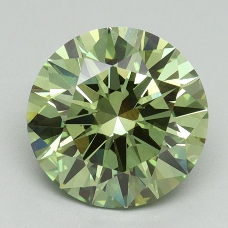 Diament laboratoryjny o barwie fantazyjnej szlif okrągły, 2ct, VVS2, Fancy Vivid Green, IGI LG640447890