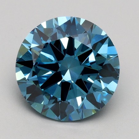 Diament laboratoryjny o barwie fantazyjnej szlif okrągły, 2.2ct, VVS2, Fancy Vivid Blue, IGI LG470134526