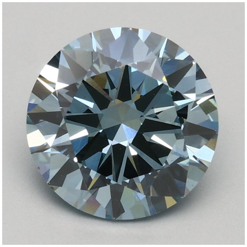 Diament laboratoryjny o barwie fantazyjnej szlif okrągły, 1.5ct, VVS2, Fancy Intense Blue, IGI LG470134488