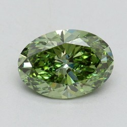 Diament laboratoryjny o barwie fantazyjnej szlif owalny, 1ct, VVS2, Fancy Vivid Green, IGI LG615345893