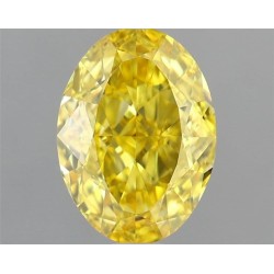 Diament laboratoryjny o barwie fantazyjnej szlif owalny, 1.55ct, IF, Fancy Vivid Yellow, IGI LG722549048