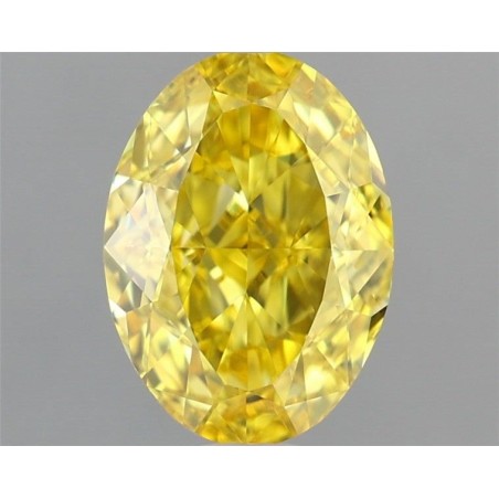 Diament laboratoryjny o barwie fantazyjnej szlif owalny, 1.55ct, IF, Fancy Vivid Yellow, IGI LG722549048