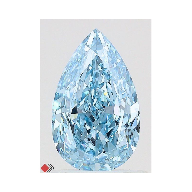 Diament laboratoryjny o barwie fantazyjnej szlif gruszkowy, 1.18ct, VVS1, Fancy Vivid Blue, IGI LG729531142