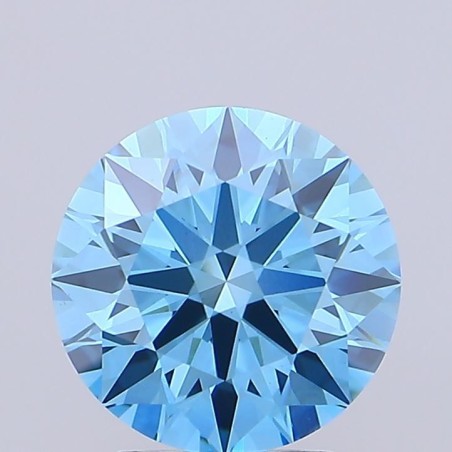 Diament laboratoryjny o barwie fantazyjnej szlif okrągły, 1.78ct, VVS2, Fancy Vivid Blue, IGI LG728525876