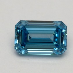 Diament laboratoryjny o barwie fantazyjnej szlif szmaragdowy, 0.8ct, VVS2, Fancy Vivid Blue, IGI LG512239414