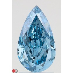 Diament laboratoryjny o barwie fantazyjnej szlif gruszkowy, 2.92ct, VVS2, Fancy Vivid Blue, IGI LG729531781