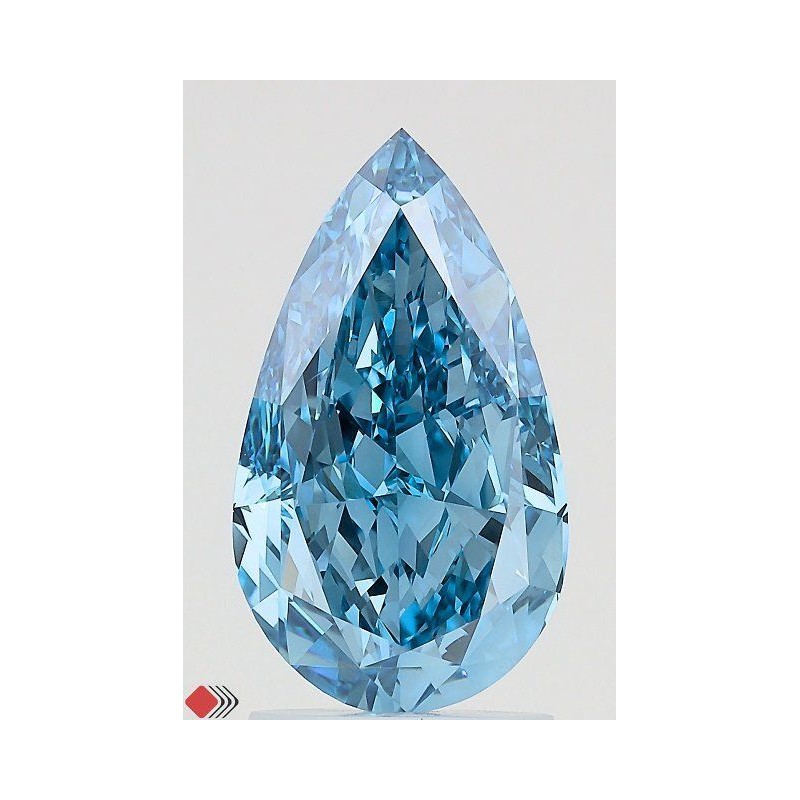 Diament laboratoryjny o barwie fantazyjnej szlif gruszkowy, 2.92ct, VVS2, Fancy Vivid Blue, IGI LG729531781