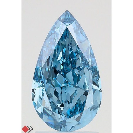 Diament laboratoryjny o barwie fantazyjnej szlif gruszkowy, 2.92ct, VVS2, Fancy Vivid Blue, IGI LG729531781