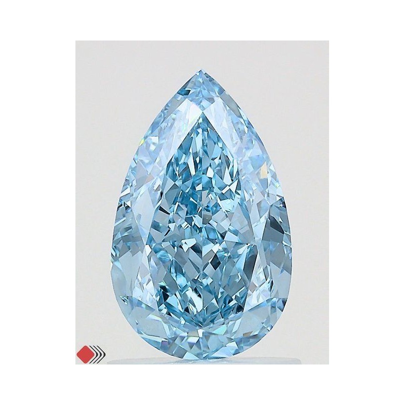 Diament laboratoryjny o barwie fantazyjnej szlif gruszkowy, 1.72ct, VVS2, Fancy Vivid Blue, IGI LG731544546