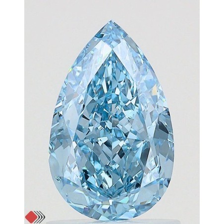 Diament laboratoryjny o barwie fantazyjnej szlif gruszkowy, 1.72ct, VVS2, Fancy Vivid Blue, IGI LG731544546