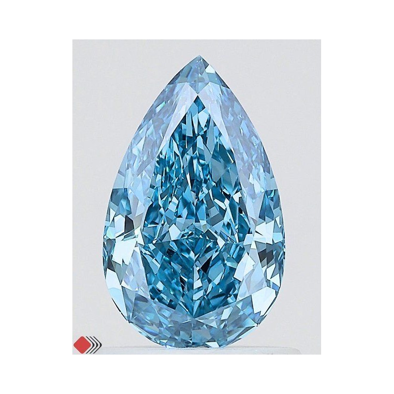 Diament laboratoryjny o barwie fantazyjnej szlif gruszkowy, 1.09ct, VVS2, Fancy Vivid Blue, IGI LG731542906