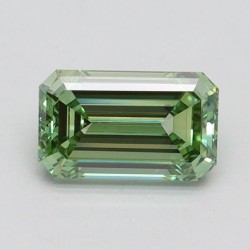 Diament laboratoryjny o barwie fantazyjnej szlif szmaragdowy, 1.06ct, VVS2, Fancy Vivid Green, IGI LG611366537