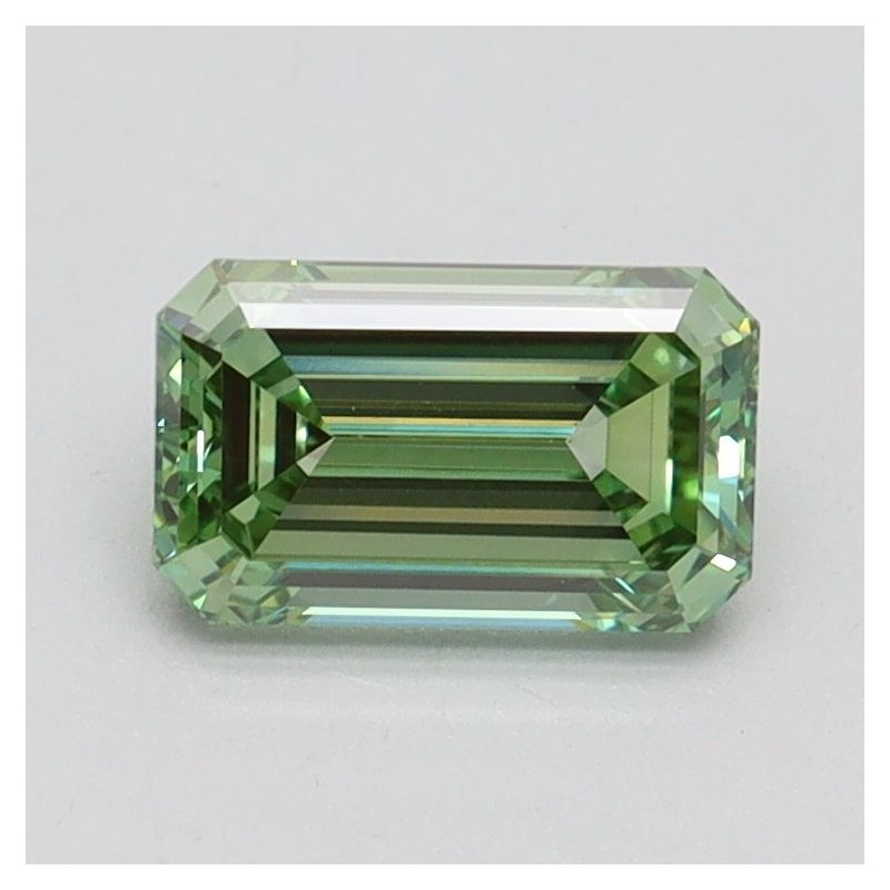 Diament laboratoryjny o barwie fantazyjnej szlif szmaragdowy, 1.06ct, VVS2, Fancy Vivid Green, IGI LG611366537