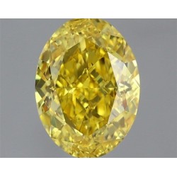 Diament laboratoryjny o barwie fantazyjnej szlif owalny, 1.38ct, VVS2, Fancy Vivid Yellow, IGI LG717560275