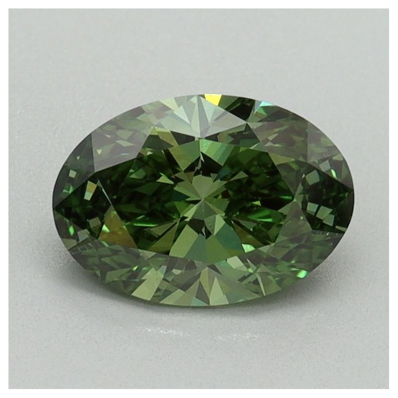 Diament laboratoryjny o barwie fantazyjnej szlif owalny, 1.01ct, VVS2, Fancy Vivid Green, IGI LG738512428