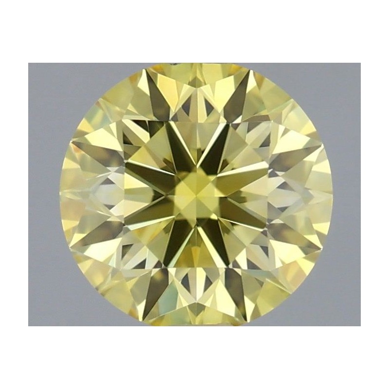 Diament laboratoryjny o barwie fantazyjnej szlif okrągły, 0.61ct, VVS1, Fancy Intense Yellow, IGI LG732518010