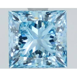Diament laboratoryjny o barwie fantazyjnej szlif princess, 1.59ct, VVS2, Fancy Vivid Blue, IGI LG710523110