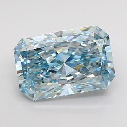 Diament laboratoryjny o barwie fantazyjnej radiant, 2.05ct, VVS2, Fancy Intense Green Blue, IGI LG732542709