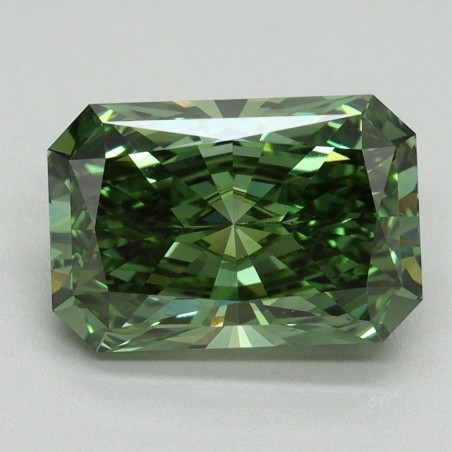 Diament laboratoryjny o barwie fantazyjnej radiant, 2.77ct, VVS2, Fancy Vivid Green, IGI LG738512367