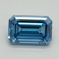 Diament laboratoryjny o barwie fantazyjnej szlif szmaragdowy, 1.5ct, VVS2, Fancy Vivid Blue, IGI LG738512346