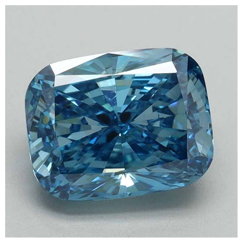 Diament laboratoryjny o barwie fantazyjnej szlif poduszkowy brylantowy, 2ct, VVS2, Fancy Vivid Blue, IGI LG652421431