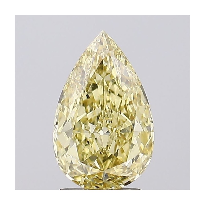 Diament laboratoryjny o barwie fantazyjnej szlif gruszkowy, 2.09ct, VVS2, Fancy Yellow, IGI LG736501287