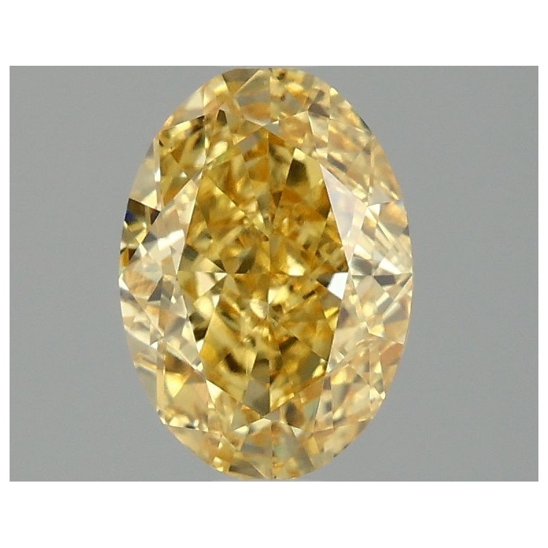 Diament laboratoryjny o barwie fantazyjnej szlif owalny, 1.58ct, VVS2, Fancy Vivid Yellow, IGI LG675567817
