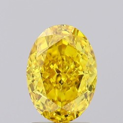Diament laboratoryjny o barwie fantazyjnej szlif owalny, 2.19ct, VVS1, Fancy Vivid Yellow, IGI LG519260317