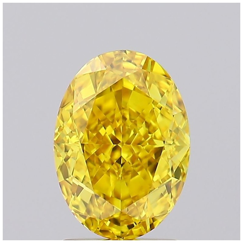 Diament laboratoryjny o barwie fantazyjnej szlif owalny, 2.19ct, VVS1, Fancy Vivid Yellow, IGI LG519260317