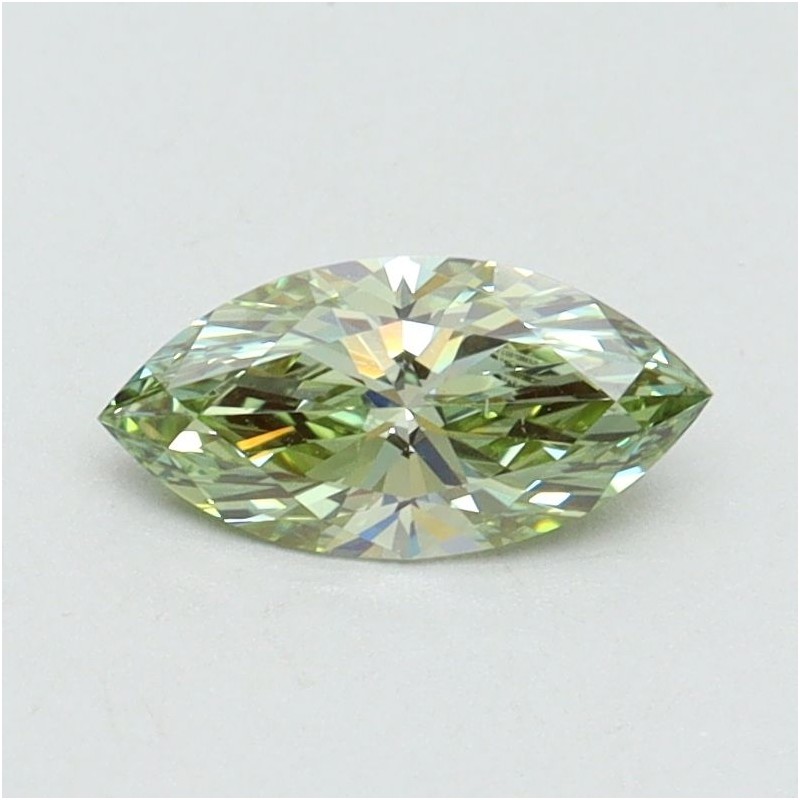 Diament laboratoryjny o barwie fantazyjnej markiza, 0.51ct, VVS2, Fancy Vivid Green, IGI LG611366501
