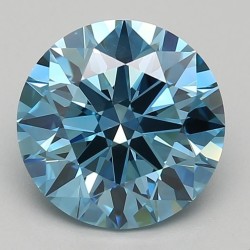 Diament laboratoryjny o barwie fantazyjnej szlif okrągły, 2.4ct, VVS2, Fancy Vivid Blue, IGI LG668414864