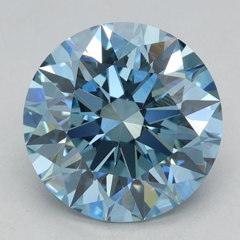 Diament laboratoryjny o barwie fantazyjnej szlif okrągły, 2.09ct, VVS2, Fancy Vivid Blue, IGI LG715571371
