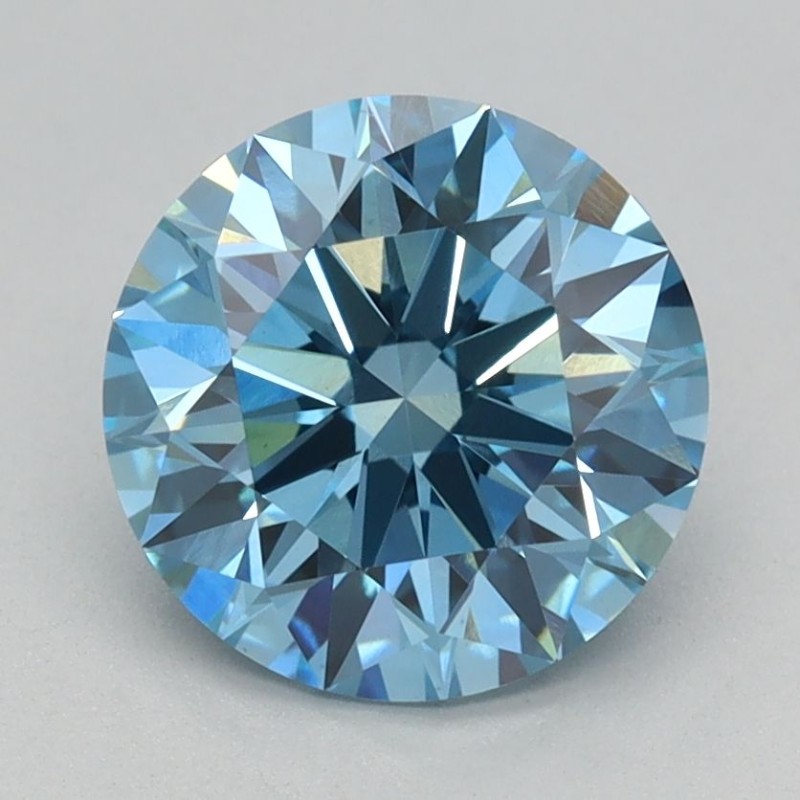 Diament laboratoryjny o barwie fantazyjnej szlif okrągły, 1.59ct, VVS2, Fancy Vivid Blue, IGI LG719562723