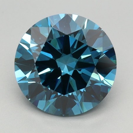Diament laboratoryjny o barwie fantazyjnej szlif okrągły, 2.4ct, VVS2, Fancy Vivid Blue, IGI LG628442698