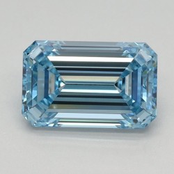 Diament laboratoryjny o barwie fantazyjnej szlif szmaragdowy, 1.16ct, VVS2, Fancy Intense Blue, IGI LG613350760