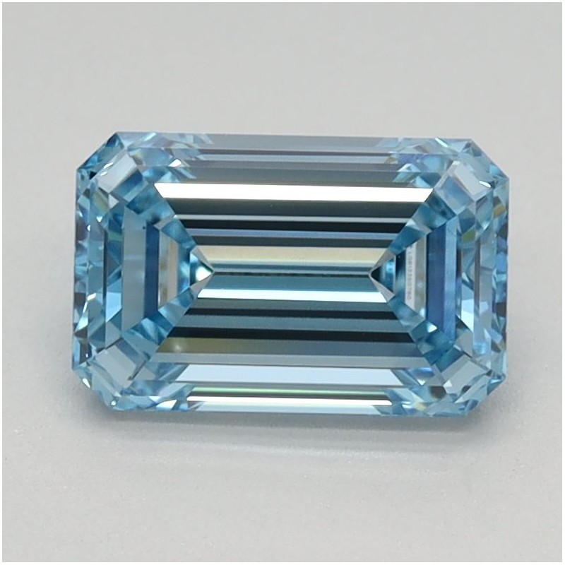 Diament laboratoryjny o barwie fantazyjnej szlif szmaragdowy, 1.16ct, VVS2, Fancy Intense Blue, IGI LG613350760