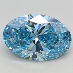 Diament laboratoryjny o barwie fantazyjnej szlif owalny, 2.15ct, VVS2, Fancy Vivid Blue, IGI LG618493843