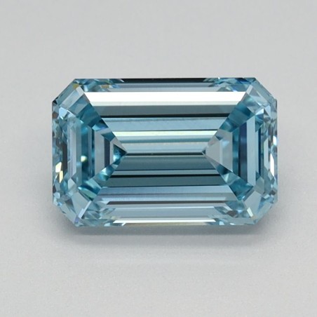 Diament laboratoryjny o barwie fantazyjnej szlif szmaragdowy, 1.09ct, VVS2, Fancy Intense Blue, IGI LG591360120