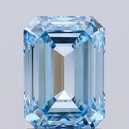 Diament laboratoryjny o barwie fantazyjnej szlif szmaragdowy, 1.86ct, VVS2, Fancy Intense Blue, IGI LG685563644