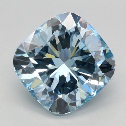 Diament laboratoryjny o barwie fantazyjnej szlif poduszkowy brylantowy, 2.57ct, VVS2, Fancy Intense Blue, IGI LG618493855