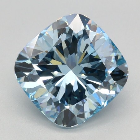 Diament laboratoryjny o barwie fantazyjnej szlif poduszkowy brylantowy, 2.57ct, VVS2, Fancy Intense Blue, IGI LG618493855
