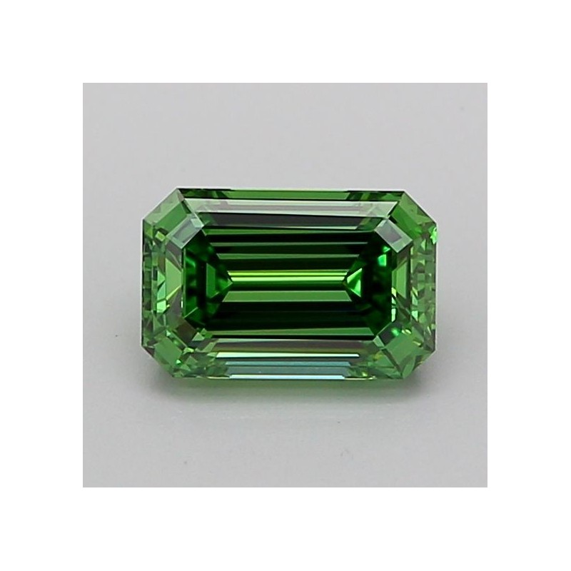 Diament laboratoryjny o barwie fantazyjnej szlif szmaragdowy, 1.03ct, VVS2, Fancy Vivid Green, IGI LG717598781