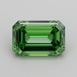 Diament laboratoryjny o barwie fantazyjnej szlif szmaragdowy, 1ct, VVS2, Fancy Vivid Green, IGI LG717598799