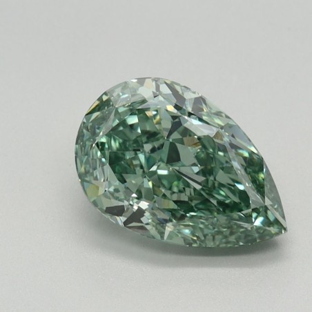 Diament laboratoryjny o barwie fantazyjnej szlif gruszkowy, 1.62ct, VVS2, Fancy Vivid Green, IGI LG598327288