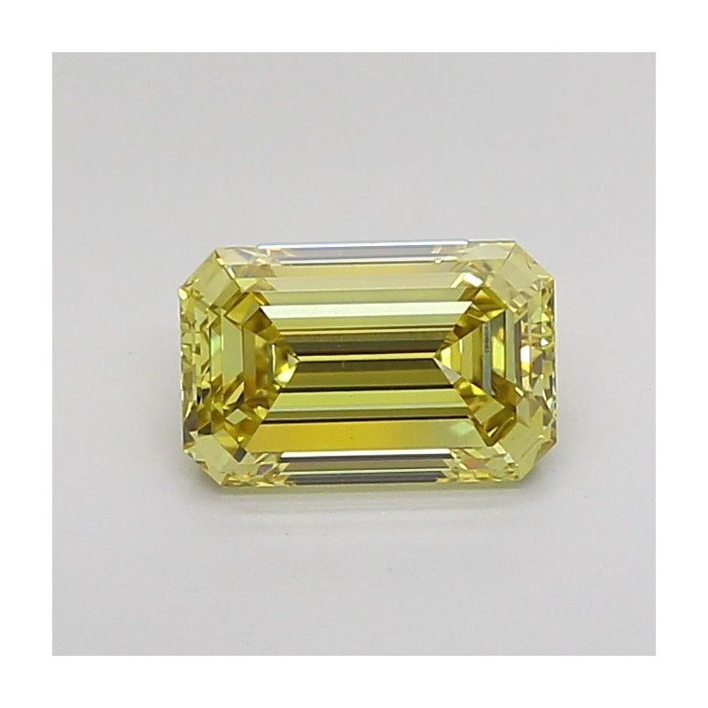 Diament laboratoryjny o barwie fantazyjnej szlif szmaragdowy, 1.63ct, VVS2, Fancy Intense Yellow, IGI LG720589183