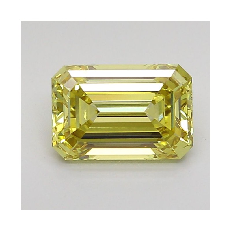 Diament laboratoryjny o barwie fantazyjnej szlif szmaragdowy, 1.52ct, VVS2, Fancy Intense Yellow, IGI LG720589185