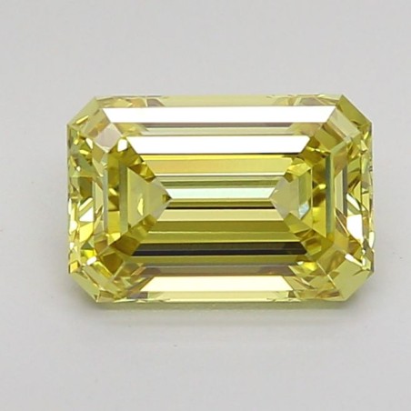 Diament laboratoryjny o barwie fantazyjnej szlif szmaragdowy, 1.52ct, VVS2, Fancy Intense Yellow, IGI LG720589185