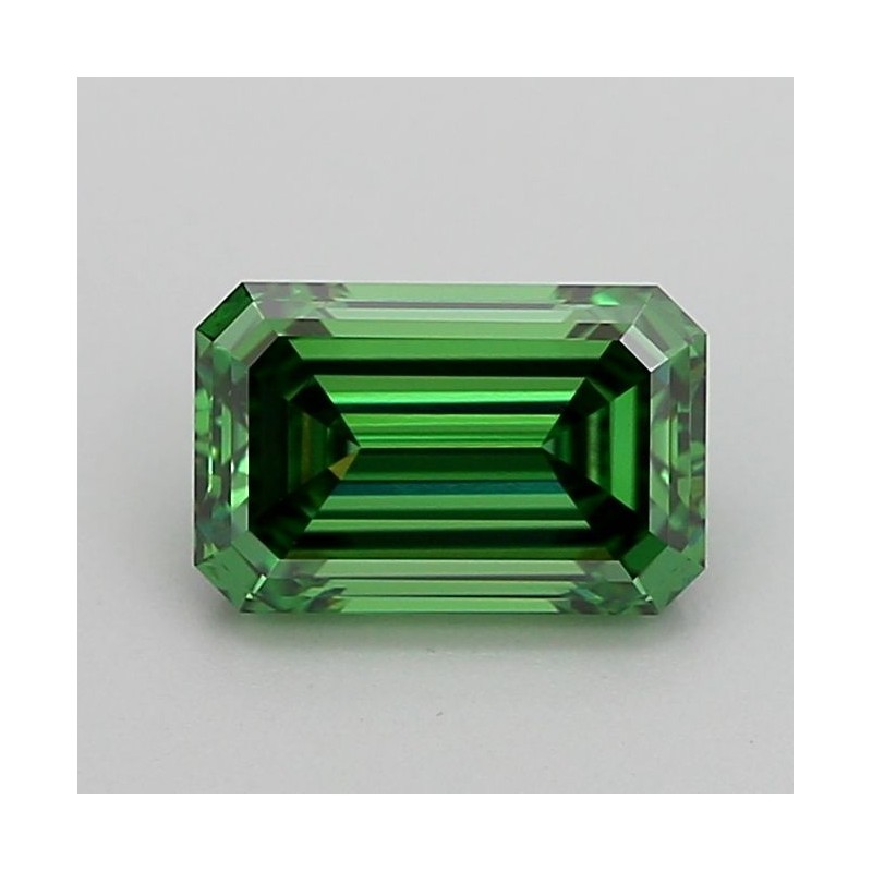 Diament laboratoryjny o barwie fantazyjnej szlif szmaragdowy, 1.08ct, VVS2, Fancy Vivid Green, IGI LG717598798