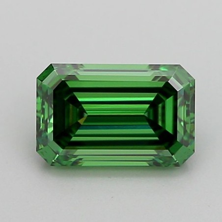 Diament laboratoryjny o barwie fantazyjnej szlif szmaragdowy, 1.08ct, VVS2, Fancy Vivid Green, IGI LG717598798