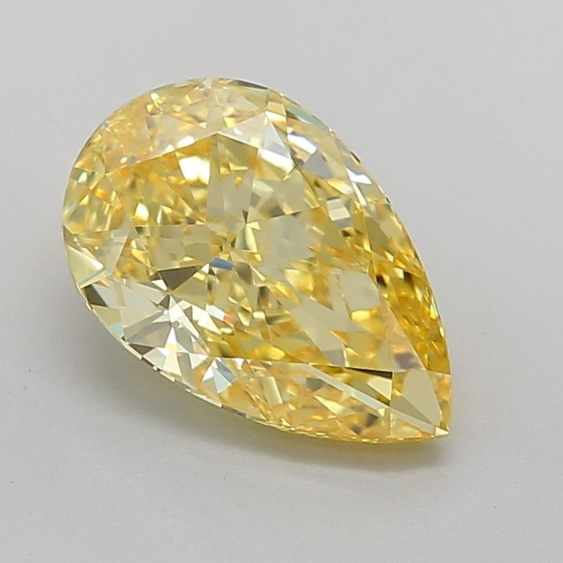 Diament laboratoryjny o barwie fantazyjnej szlif gruszkowy, 1.69ct, VVS2, Fancy Vivid Yellow, IGI LG623439610